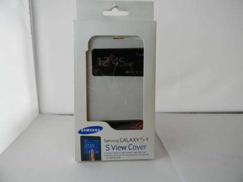 *** ORIGINAL DESIGN SAMSUNG BRAND DOUBLE WINDOW S VIEW PUCH FOR SAMSUNG S5 *** WHITE COLOUR
