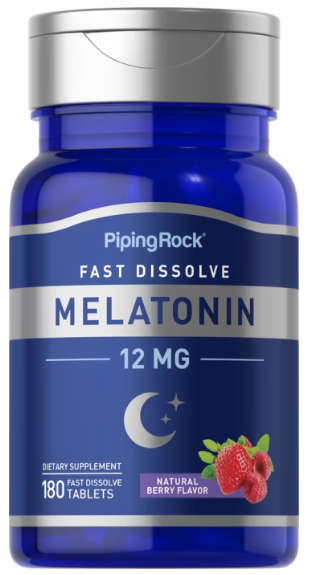 Melatonin, 12mg, 180 Tablets (6 MONTHS SUPPLY)