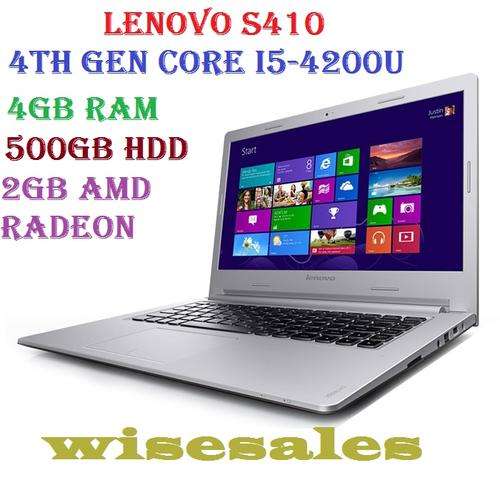 LENOVO S410 CORE I5-4200U @ 1.60GHz ,4GB RAM ,500GB HDD, 2GB AMD RADEON ,VERY GOOD CONDITION