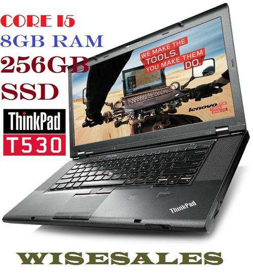 LENOVO THINKPAD T530, CORE I5,2.50GHZ,8GB RAM,256GB SSD,WEBCAM,VERY GOOD  CONDITION