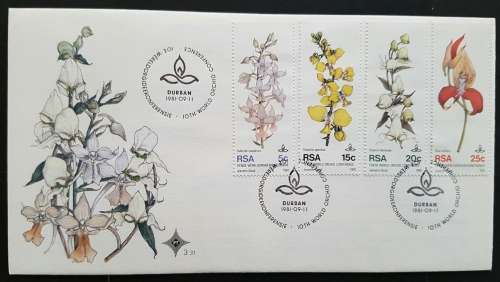 South African first day cover for Orchids, 1981