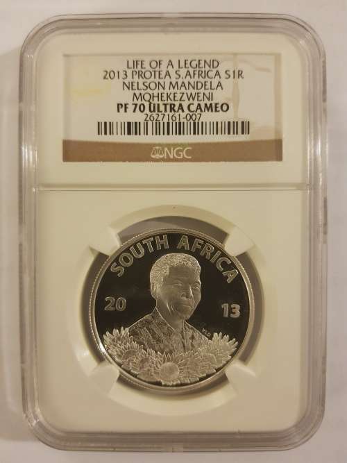 !!! 2013 SILVER MANDELA LIFE OF A LEGEND. NGC GRADED PF70 UC!!!
