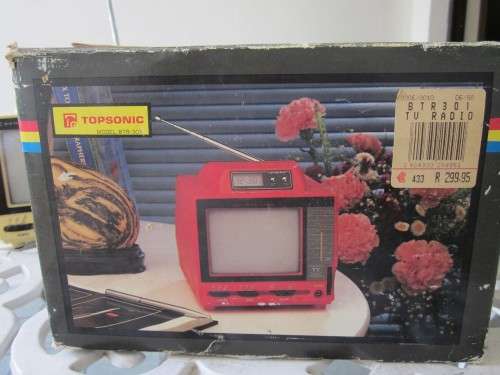 TOPSONIC HANDY 4.5" MINI TV MODEL BTR-301 BLACK AND WHITE