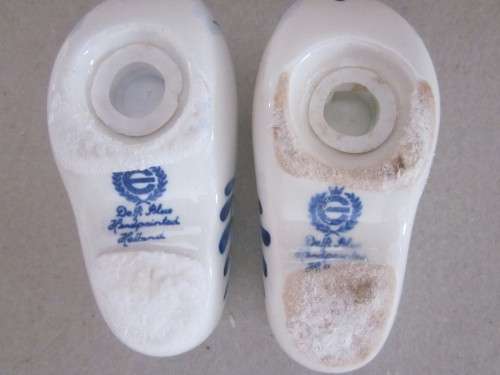 Set of Dutch Shoes Salt & Pepper Set Delft Blue Handpainted