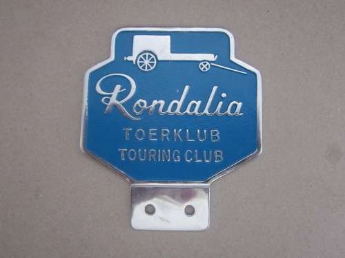 VINTAGE RONDALIA TOURING CLUB SOUTH AFRICA CAR BADGE