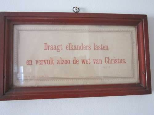 Vintage Print "Christian Theme" in Frame