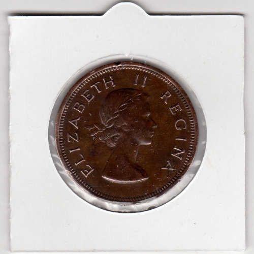 1959 Union Of South Africa - 1 Penny - 1D - In 2 x 2 Coin Flip