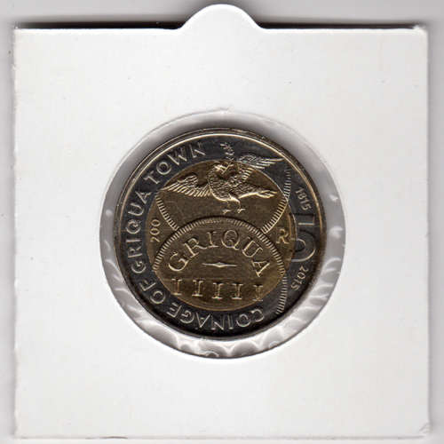 Griqua Town 200 Years Five Rand - R5 2015 - Uncirculated In 2 x 2 Coin Flip