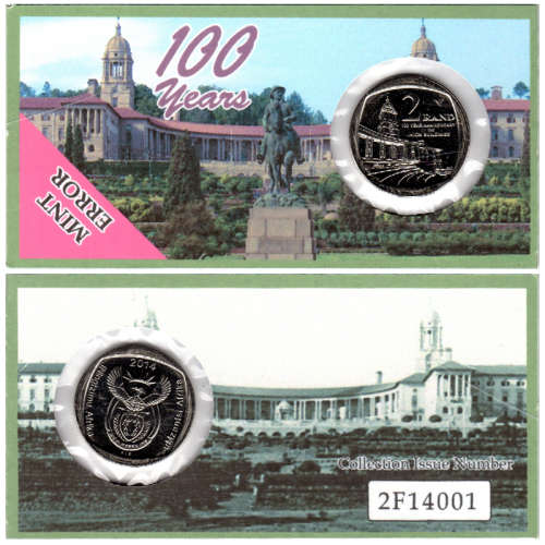 Union Building 100 Years Anniversary Five Rand Coin Flip - R5 2014 MS63-MS70 Potential