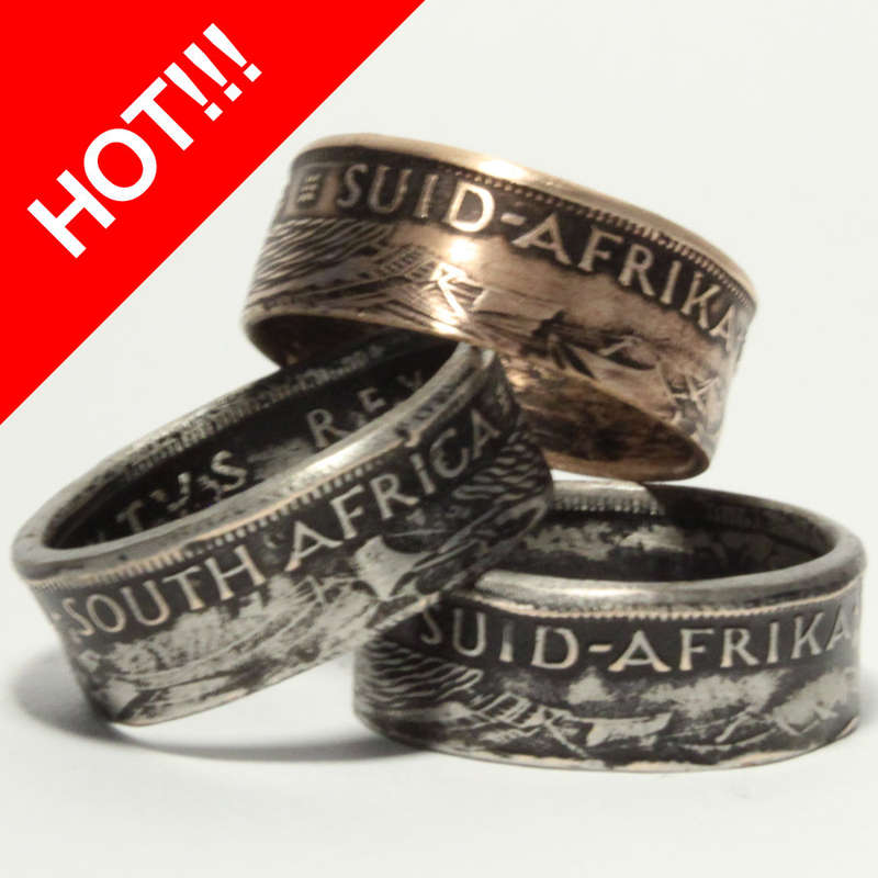 Coin Ring - Union Of South Africa - 1 Penny - 1D