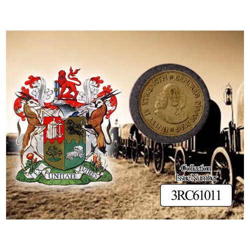 Republic Of South Africa One Cent Coin Flip - Eendrag Maak Mag / Unity Is Strength - 1c 1961
