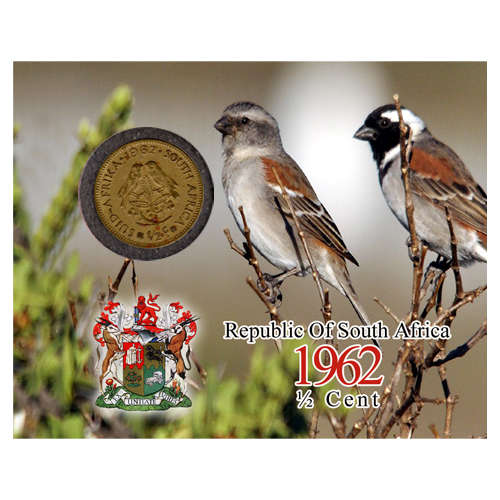 Republic Of South Africa Half Cent Coin Flip - Eendrag Maak Mag / Unity Is Strength - 1/2c 1962