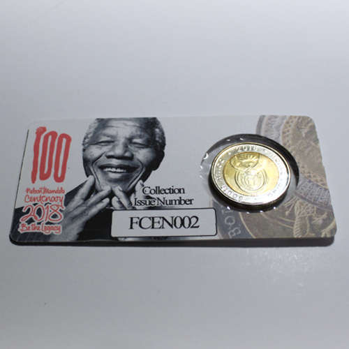 Mandela Centenary Five Rand Coin Flip Limited Edition - R5 2018 MS63-MS70 Potential