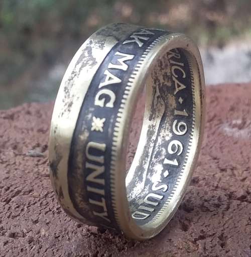 Coin Ring 1c 1961 Unity Is Strength / Eendrag Maak Mag