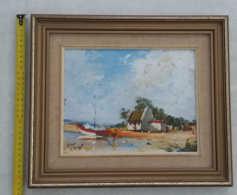 Beautiful seaside oil painting by renowned impressionistic South African artist Pieter Millard.