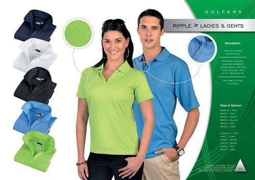 Mens&Ladies Ripple Golfer Shirt - XL/2XL - 5  colours