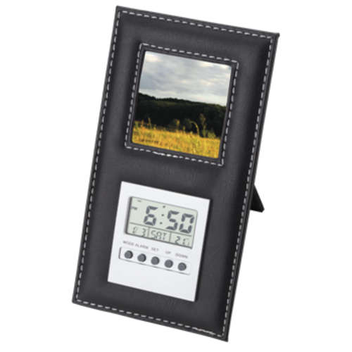 Standing Photo Frame and Digital Clock - Barron - New