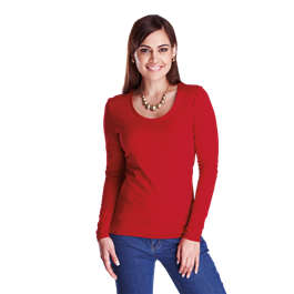 220g Ladies Stretch Long Sleeve T-Shirt - 4 colours - XL/2XL - BARRON