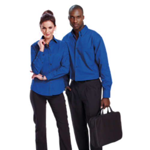 Mens & Ladies Cotton Twill Lounge Long Sleeve Shirt - 3XL/4XL/5XL - BARRON - New - 7 colours