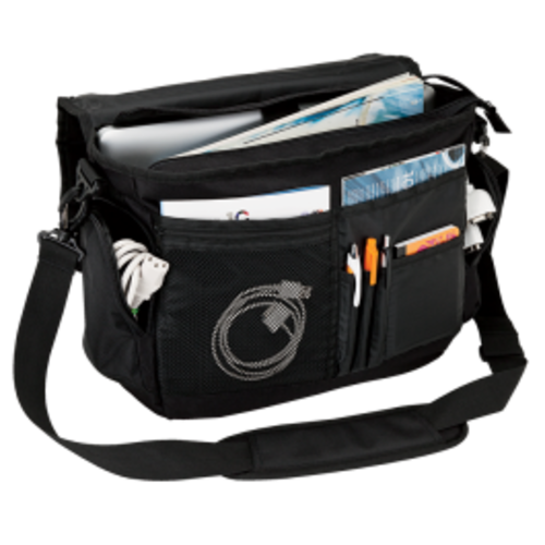 1680D Executive Messenger Bag - BARRON - black - New