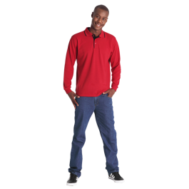 Mens 200g Original Long Sleeve Golfer - 6 colours - New - Barron - S/M/L
