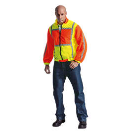Contract Long Sleeve Reflective Vest - safety yellow&orange - New - BARRON- S/M/L/XL/XXL/3XL/4XL/5XL