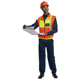 Contract Sleeveless Reflective Vest - safety yellow&orange - New - BARRON - S/M/L/XL/XXL/3XL/4XL/5XL