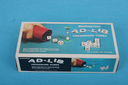 AD-LIB crossword cubes GAME 1 or more players