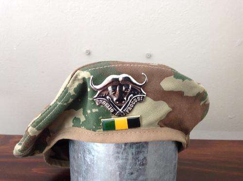 32 battalion camo beret with badges