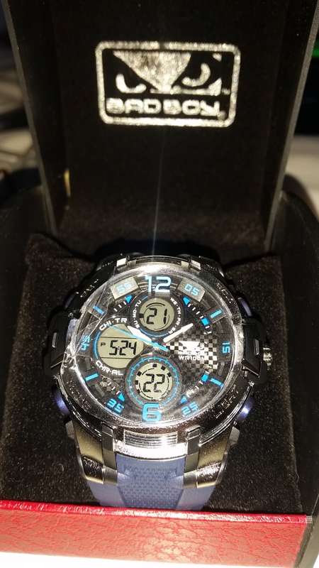 Beautiful Bad Boy Ana digital Watch in Navy and Silver
