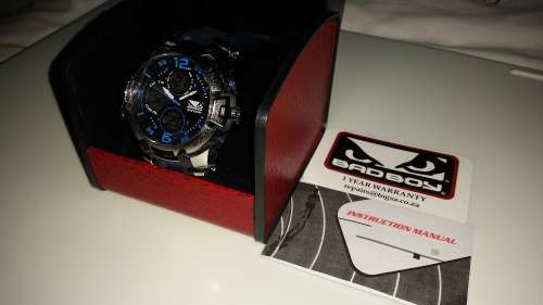 Beautiful Bad Boy Ana-digital Watch in Navy and Silver!