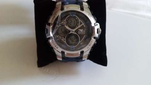Beautiful Bad Boy Ana-digital Watch in Navy and Silver!
