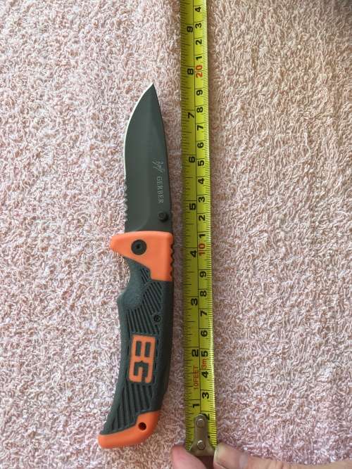 Gerber orange and grey folding knife