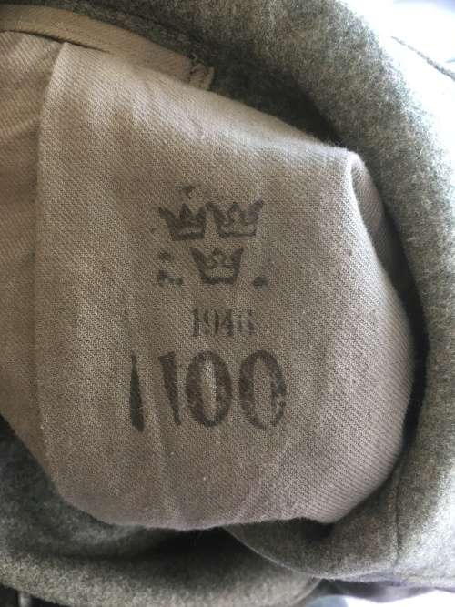 Genuine 1946 Swedish Military Full Length Pea Coat Soderberg 3 Crowns