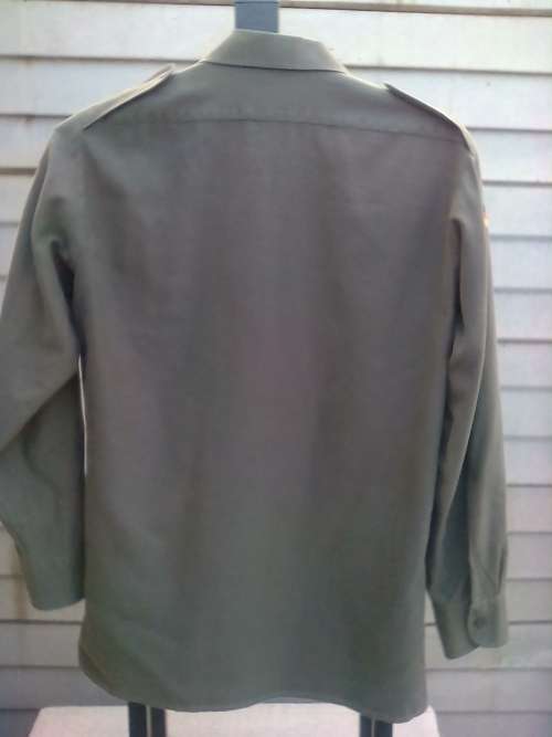 OLD GERMANY MILITARY LONG SLEEVE SHIRT -ARMPIT TO ARMPIT 55 CM