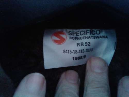 SADF AAPJAS -SIZE RR 92 1988/9-LIKE NEW