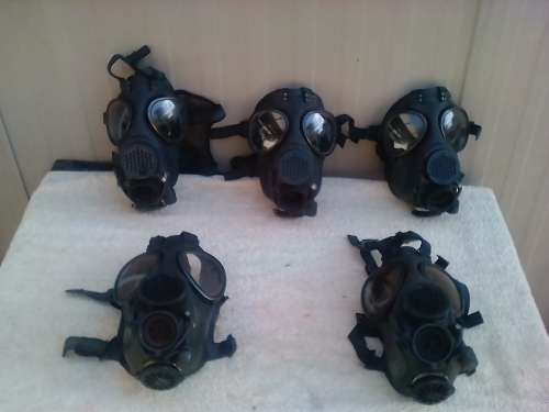 GAS MASK X 3 NOT TESTED /AS IS -R520 EACH