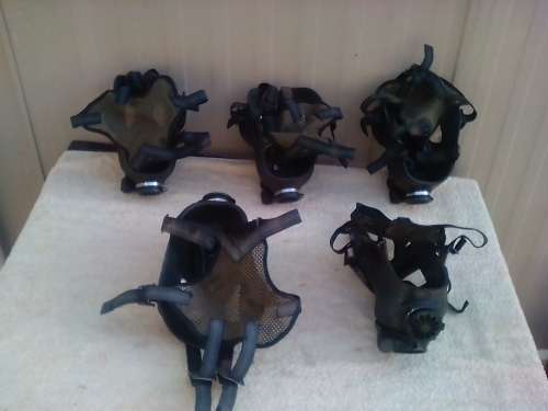 GAS MASK X 3 NOT TESTED /AS IS -R520 EACH