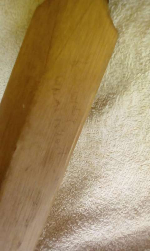 SMALL R,G, POLLOCK BAT WITH CAREER STATS