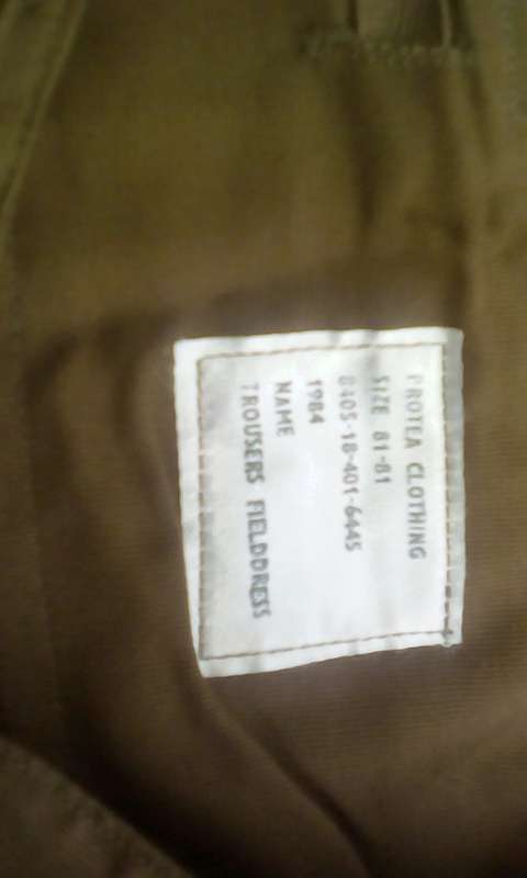 SADF field dress trousers