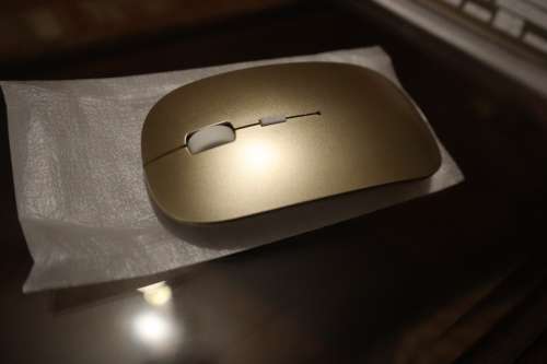 Ulta-thin Design Multimedia Keyboard and Mouse - Gold