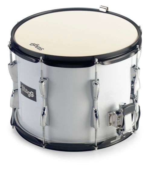 13`x10` Marching Snare Drum with Strap, 7-ply basswood shell with 8-pair die-cast zinc tension lugs