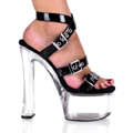 Viva 618 Clear strappy paltform heel Size SA 8