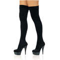 Black velvet thigh high boots SIZE 5 & 6