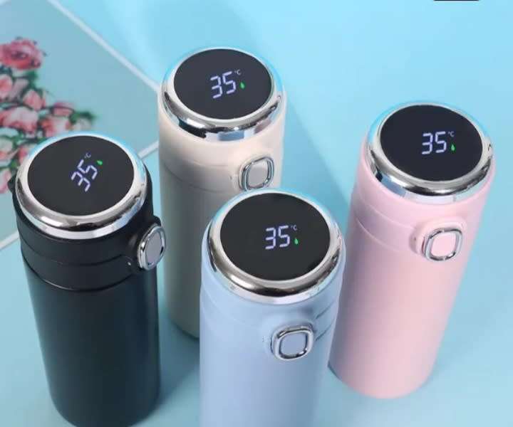 Smart Insulation Cup Water Bottle Led Digital Temperature Display Stainless Steel Thermal Mugs In...