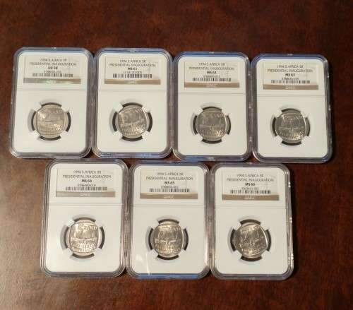 **FRONT FACING Collectors Set** 1994 Presidential Inauguration Coins Graded AU58 to MS66 NGC
