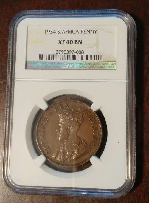 **INCREDIBLE FIND** 1934 PENNY ZAR - NGC XF40BN