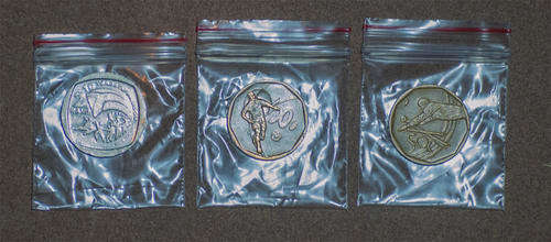 **SET OF THREE SPECIAL CIRCULATION COINS**   #NB# 3 x LOT OF 3 COINS UP FOR GRABS (BID PER SET OF 3)