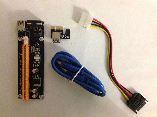 PCI-e riser cable with USB