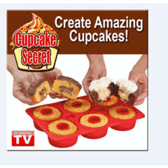 CUPCAKE SECRET Non-Stick Silicone Baking Pan